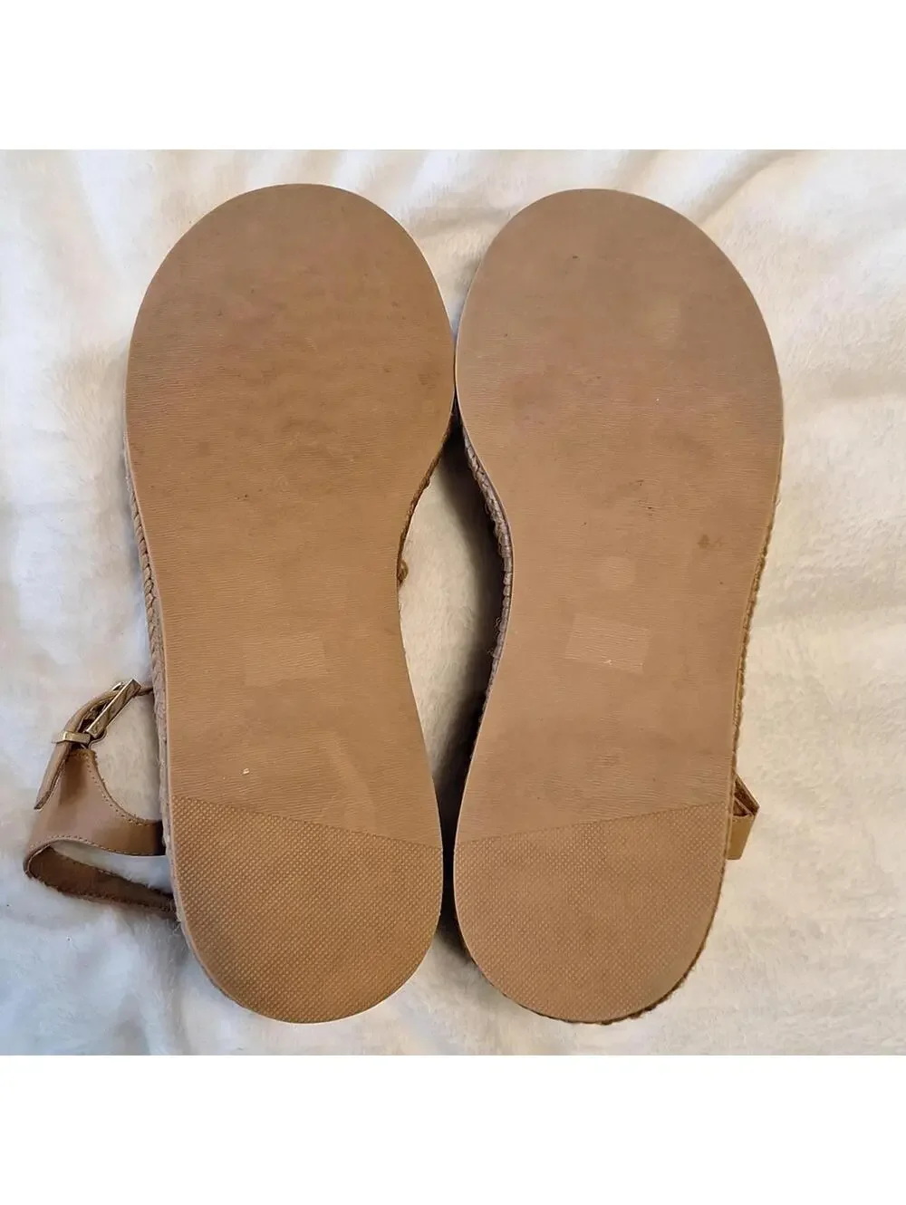 Kelsi Dagger Tan Platform Espadrille Sandal Size 10.5